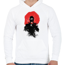 PRINTFASHION American ninja - Férfi kapucnis pulóver - Fehér férfi pulóver, kardigán