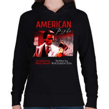 PRINTFASHION american psyho - Női kapucnis pulóver - Fekete női pulóver, kardigán