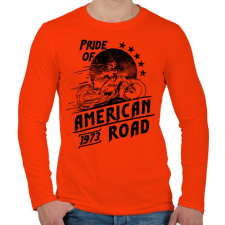 PRINTFASHION Amerika büszkesége  - Férfi hosszú ujjú póló - Narancs férfi póló