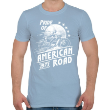 PRINTFASHION Amerika büszkesége - Férfi póló - Világoskék férfi póló