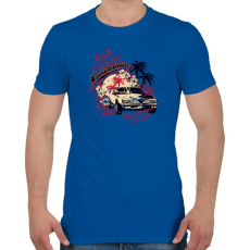 PRINTFASHION Amerika California retro - Férfi póló - Királykék