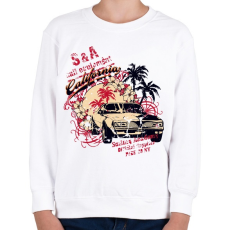 PRINTFASHION Amerika California retro - Gyerek pulóver - Fehér