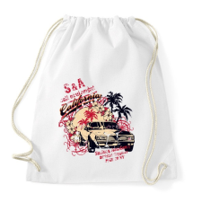 PRINTFASHION Amerika California retro - Sportzsák, Tornazsák - Fehér tornazsák