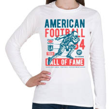 PRINTFASHION Amerikai foci - Női hosszú ujjú póló - Fehér amerikai futball felszerelés