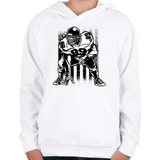 PRINTFASHION Amerikai focista - Gyerek kapucnis pulóver - Fehér
