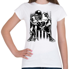 PRINTFASHION Amerikai focista - Női póló - Fehér