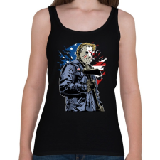 PRINTFASHION Amerikai gyilkos - Női atléta - Fekete női trikó