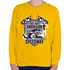 PRINTFASHION Amerikai hot rod - Gyerek pulóver - Sárga