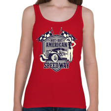 PRINTFASHION Amerikai hot rod - Női atléta - Cseresznyepiros női trikó
