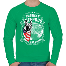 PRINTFASHION Amerikai juhászkutya  - Férfi pulóver - Zöld