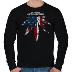 PRINTFASHION Amerikai kivonat - Férfi pulóver - Fekete