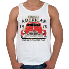 PRINTFASHION amerikai klasszikus autójelzés - Férfi atléta - Fehér