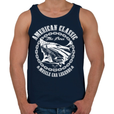 PRINTFASHION Amerikai klasszikus - Férfi atléta - Sötétkék