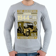 PRINTFASHION Amerikai legenda - Férfi hosszú ujjú póló - Sport szürke