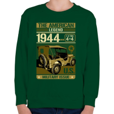 PRINTFASHION Amerikai legenda - Gyerek pulóver - Sötétzöld gyerek pulóver, kardigán