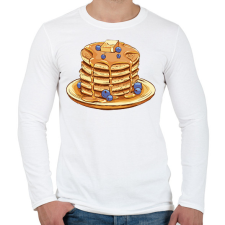 PRINTFASHION Amerikai palacsinta - Férfi hosszú ujjú póló - Fehér férfi póló