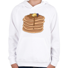 PRINTFASHION Amerikai palacsinta - Gyerek kapucnis pulóver - Fehér gyerek pulóver, kardigán