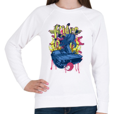PRINTFASHION Amerikai retro sportató 4 - Női pulóver - Fehér női pulóver, kardigán