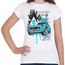 PRINTFASHION Amerikai retro sportautó 2 - Női póló - Fehér