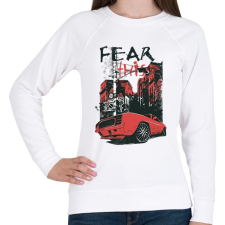 PRINTFASHION Amerikai retro sportautó 5 - Női pulóver - Fehér női pulóver, kardigán