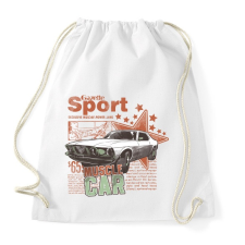 PRINTFASHION Amerikai retro sportautó - Sportzsák, Tornazsák - Fehér tornazsák