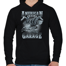 PRINTFASHION Amerikai sas  - Férfi kapucnis pulóver - Fekete
