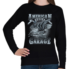 PRINTFASHION Amerikai sas  - Női pulóver - Fekete