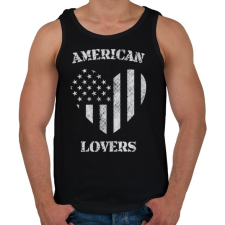PRINTFASHION Amerikai szerető - Férfi atléta - Fekete atléta, trikó