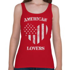 PRINTFASHION Amerikai szerető - Női atléta - Cseresznyepiros női trikó