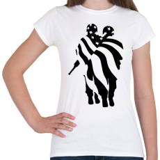 PRINTFASHION Amerikai zászló - Női póló - Fehér