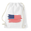 PRINTFASHION Amerikai zászló - Sportzsák, Tornazsák - Fehér