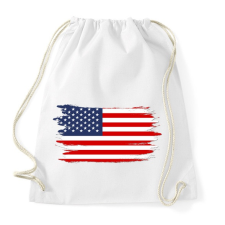 PRINTFASHION Amerikai zászló - Sportzsák, Tornazsák - Fehér tornazsák