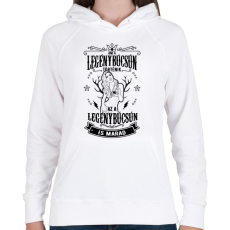 PRINTFASHION Ami a legénybúcsún marad - Női kapucnis pulóver - Fehér