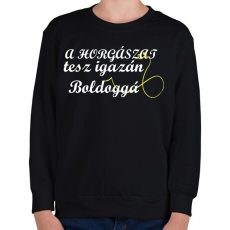 PRINTFASHION Ami igazán boldoggá tesz - Gyerek pulóver - Fekete