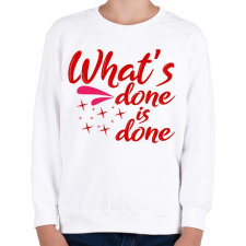 PRINTFASHION Ami kész, az kész - Gyerek pulóver - Fehér gyerek pulóver, kardigán