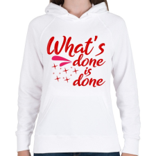 PRINTFASHION Ami kész, az kész - Női kapucnis pulóver - Fehér női pulóver, kardigán