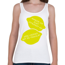 PRINTFASHION Amikor az élet citromot ad! - Női atléta - Fehér női trikó