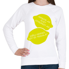 PRINTFASHION Amikor az élet citromot ad! - Női pulóver - Fehér női pulóver, kardigán
