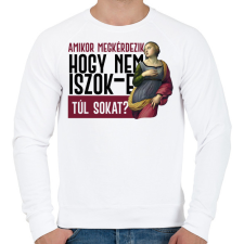 PRINTFASHION Amikor megkérdezik - fekete - Férfi pulóver - Fehér férfi pulóver, kardigán