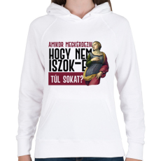 PRINTFASHION Amikor megkérdezik - fekete - Női kapucnis pulóver - Fehér