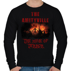 PRINTFASHION amityville home of terror - Férfi pulóver - Fekete