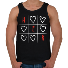 PRINTFASHION Amőba - Her - Férfi atléta - Fekete atléta, trikó