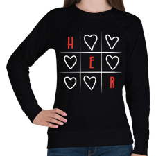 PRINTFASHION Amőba - Her - Női pulóver - Fekete női pulóver, kardigán