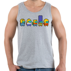 PRINTFASHION Among Simpsons - Férfi atléta - Sport szürke