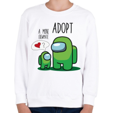 PRINTFASHION Among us adopt a mini crewmate - Gyerek pulóver - Fehér gyerek pulóver, kardigán