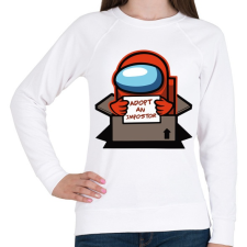 PRINTFASHION Among us- adoptálj imposztort - Női pulóver - Fehér női pulóver, kardigán