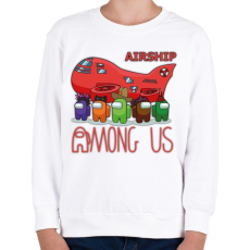 PRINTFASHION Among us - Airship among us - Gyerek pulóver - Fehér