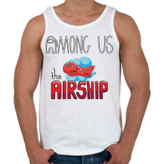 PRINTFASHION Among us airship - Férfi atléta - Fehér