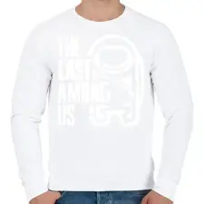 PRINTFASHION Among us - az utolsó - Férfi pulóver - Fehér férfi pulóver, kardigán