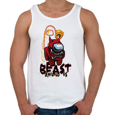 PRINTFASHION Among us beast among us 2 - Férfi atléta - Fehér atléta, trikó